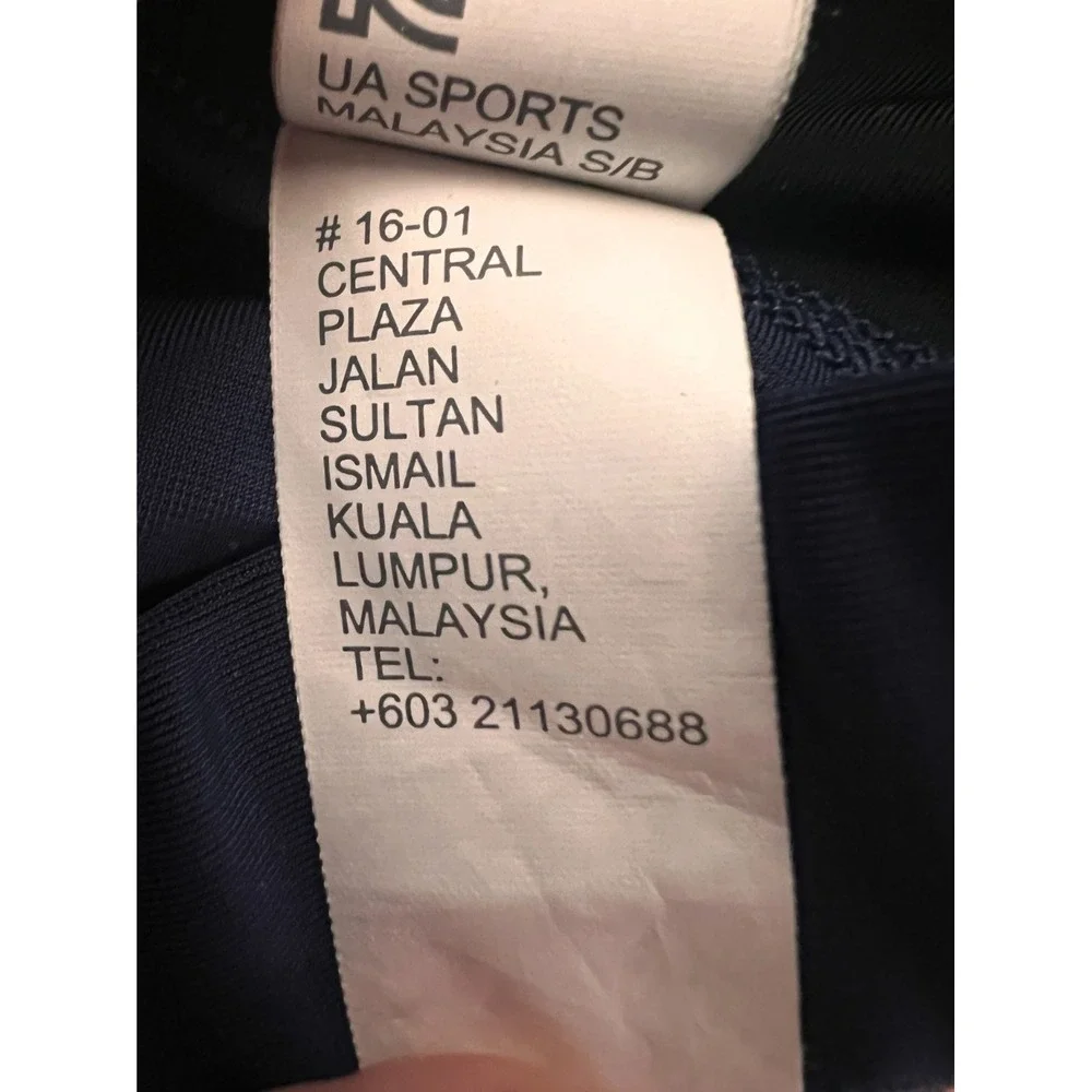 Under Armour Womens Compression Sports Bra Dark Blue Pink Large - Picture 9 of 9